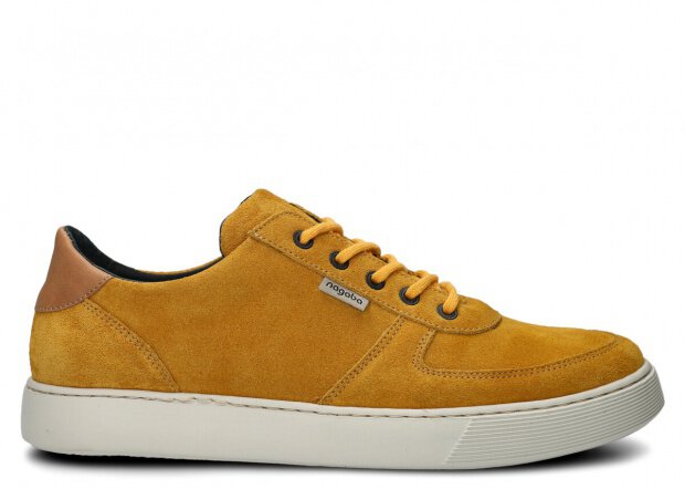 Pánské polobotky NAGABA 439 žlutá velur kožené