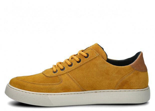 Pánské polobotky NAGABA 439 žlutá velur kožené