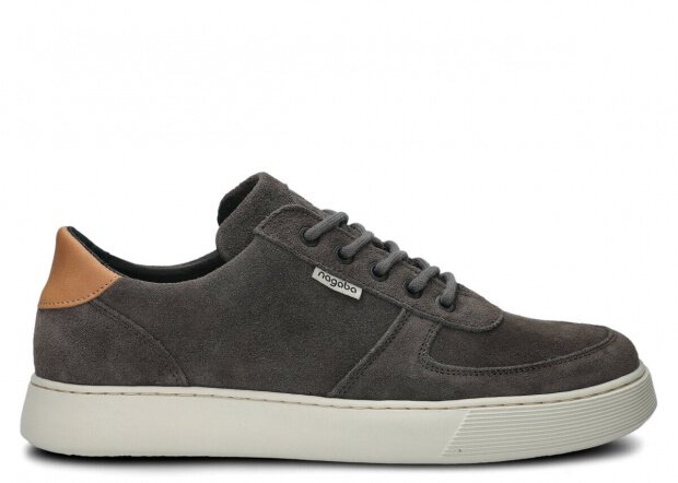 Pánské polobotky NAGABA 439 grafitová velur kožené