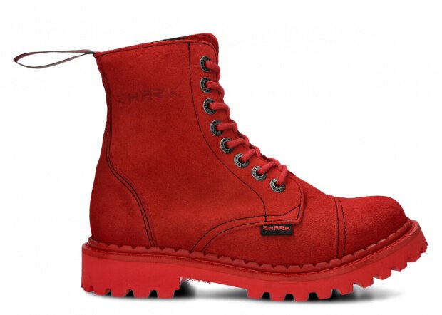 GLÁDY SHARK NAGABA 8H ČERVENÁ VELUR - VELIKOST 38