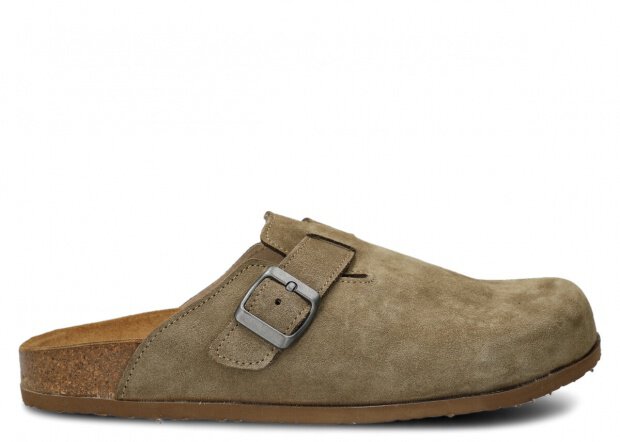 KLAPKY MODEL 018 OLIVOVÁ VELUR - VELIKOST 44