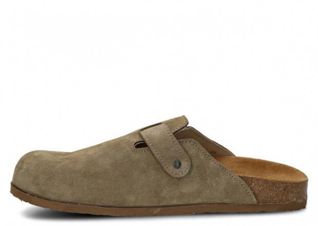 KLAPKY MODEL 018 OLIVOVÁ VELUR - VELIKOST 44