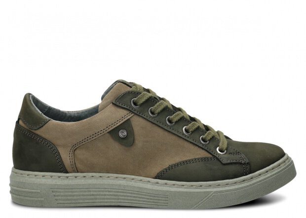 Pánské polobotky NAGABA 4341 khaki crazy kožené