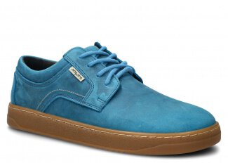 Pánské široké polobotky NAGABA 476 kobalt crazy kožené