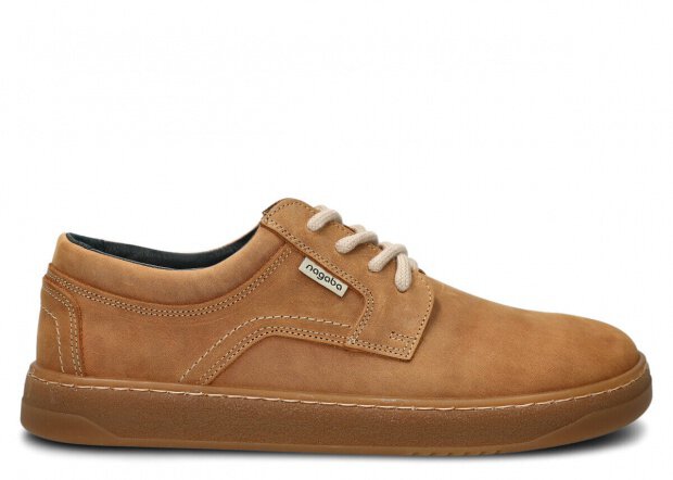 Pánské široké polobotky NAGABA 476 hnědá crazy kožené