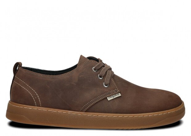 Pánské široké polobotky NAGABA 477 olivová crazy kožené