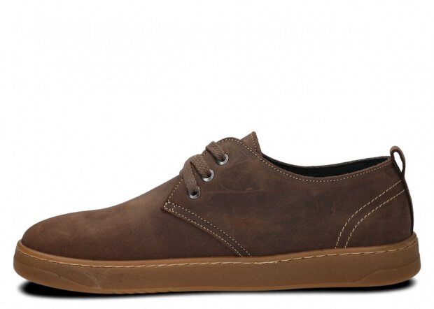 Pánské široké polobotky NAGABA 477 olivová crazy kožené