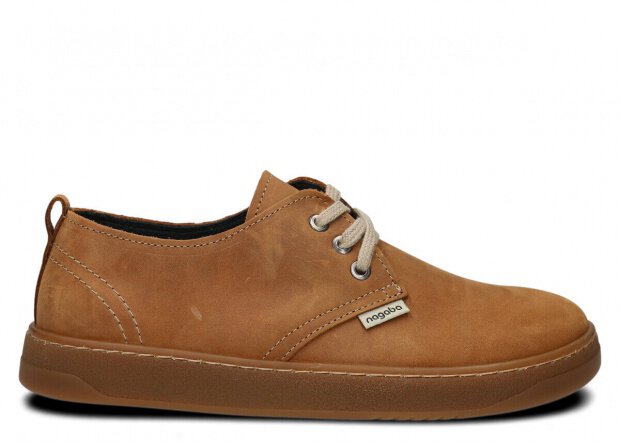 Pánské široké polobotky NAGABA 477 hnědá crazy kožené