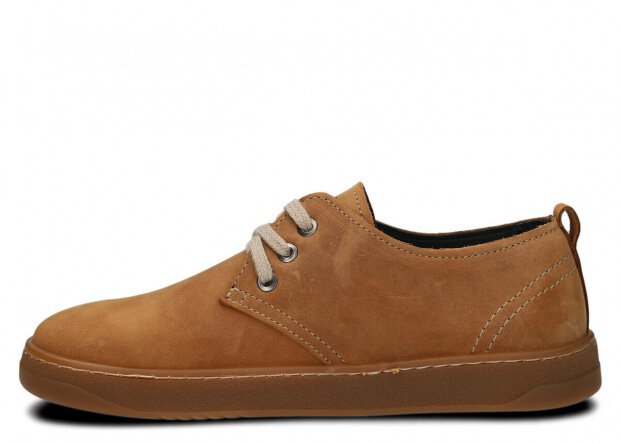 Pánské široké polobotky NAGABA 477 hnědá crazy kožené