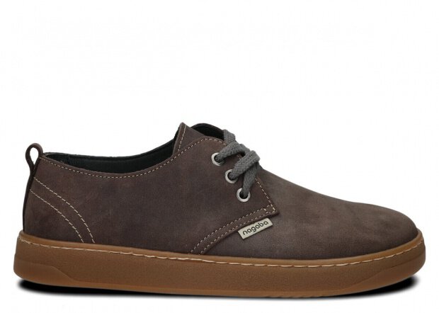 Pánské široké polobotky NAGABA 477 grafitová crazy kožené