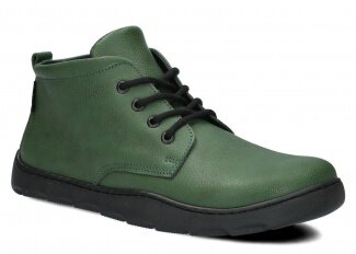 Dámské široké kotníkové boty NAGABA 631 zelená mrak kožené