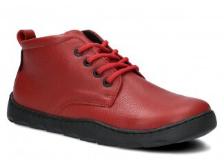 Dámské široké kotníkové boty NAGABA 631 červená mrak kožené