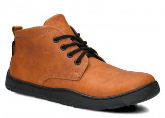 Dámské široké kotníkové boty NAGABA 631 rudá mrak kožené