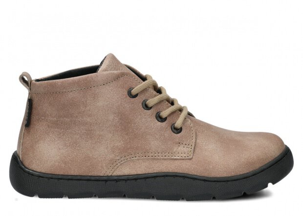 Dámské široké kotníkové boty NAGABA 631 béžová mrak kožené