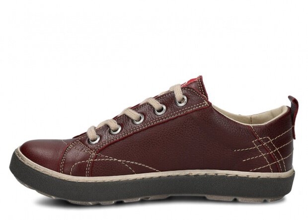 Polobotky NAGABA 243 bordó rustic kožené