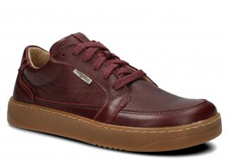 Dámské široké polobotky NAGABA 625 bordó rustic kožené