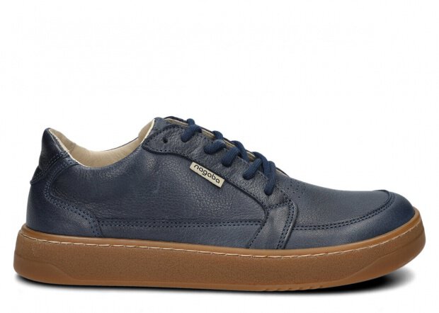 Dámské široké polobotky NAGABA 625  tmavě modrá rustic kožené