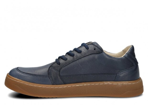 Dámské široké polobotky NAGABA 625  tmavě modrá rustic kožené