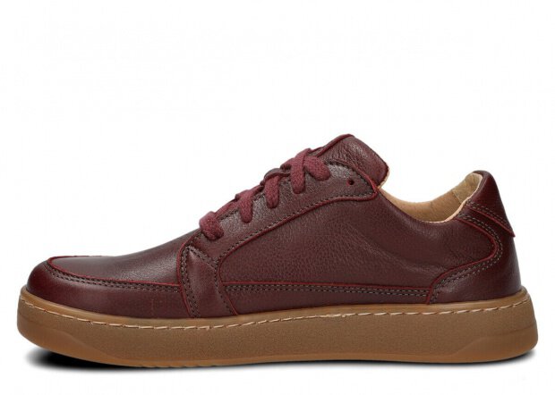 Dámské široké polobotky NAGABA 625 bordó rustic kožené