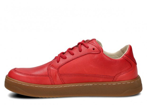 Dámské široké polobotky NAGABA 625 červená rustic kožené