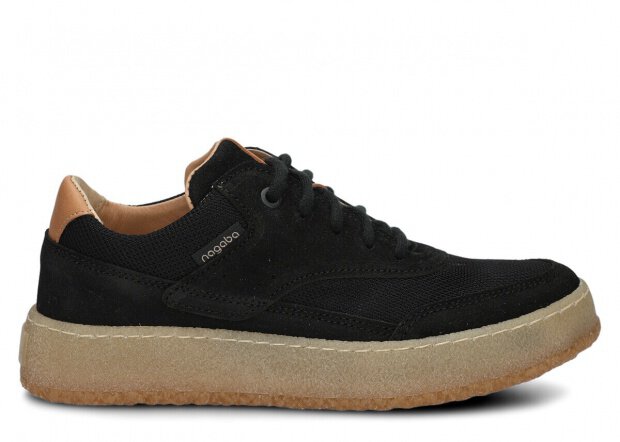 Dámské polobotky NAGABA 627 černá velur kožené