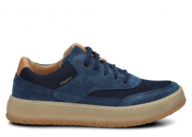 Dámské polobotky NAGABA 627 tmavě modrá velur kožené