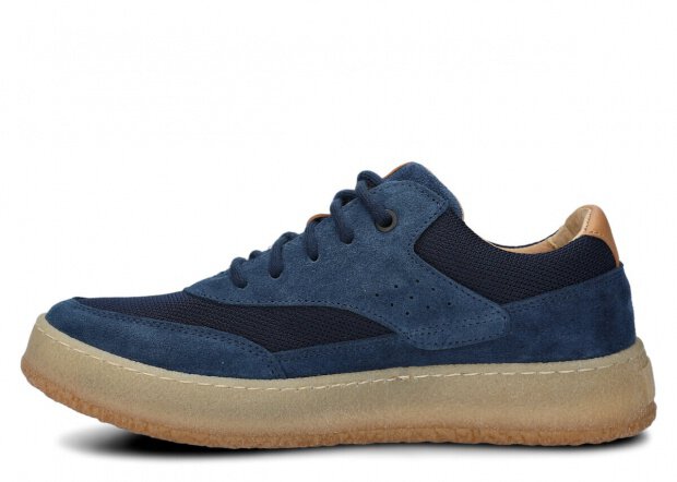 Dámské polobotky NAGABA 627 tmavě modrá velur kožené