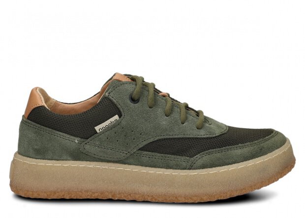 Dámské polobotky NAGABA 627 khaki velur kožené