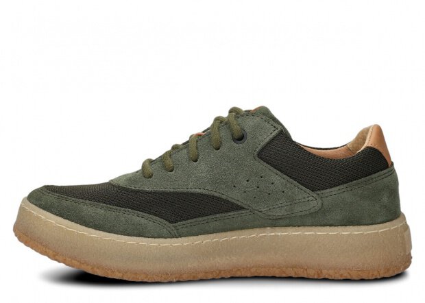 Dámské polobotky NAGABA 627 khaki velur kožené