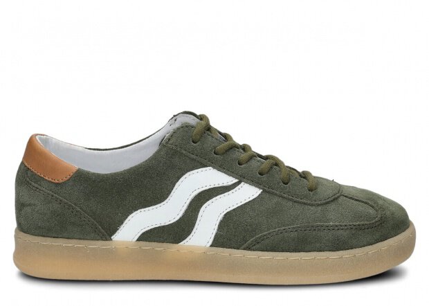 Dámské polobotky NAGABA 129 khaki velur kožené