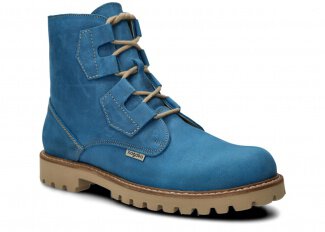 Pánské trapperské boty NAGABA 488/1 kobalt crazy kožené