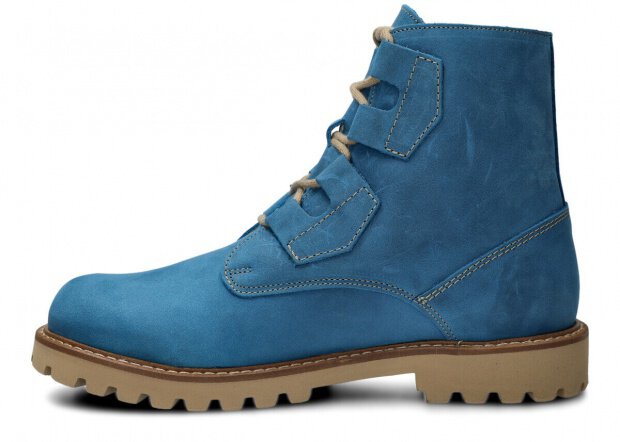 Pánské trapperské boty NAGABA 488/1 kobalt crazy kožené