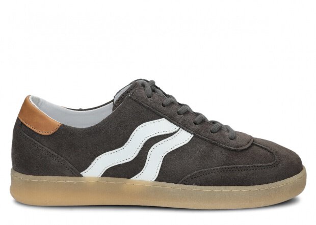 Dámské polobotky NAGABA 129 grafitová velur kožené