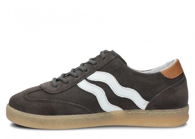 Dámské polobotky NAGABA 129 grafitová velur kožené