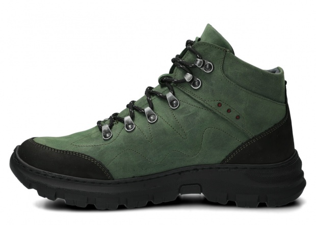 Pánské kotníkové trekové boty NAGABA 409/1 zelená crazy kožené