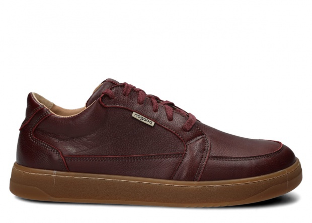 Pánské široké polobotky NAGABA 480 bordó rustic kožené