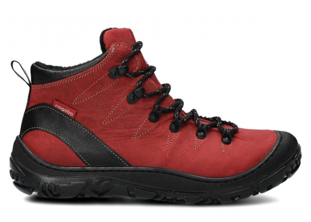 Kotníkové trekové boty NAGABA 240 červená barka kožené