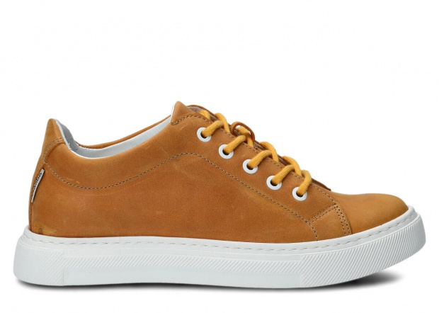 Polobotky NAGABA 607 žlutá parma kožené