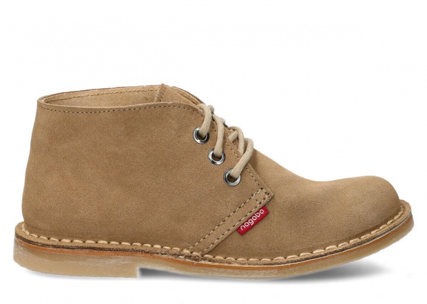 Kotníkové boty NAGABA 082 béžová velur kožené