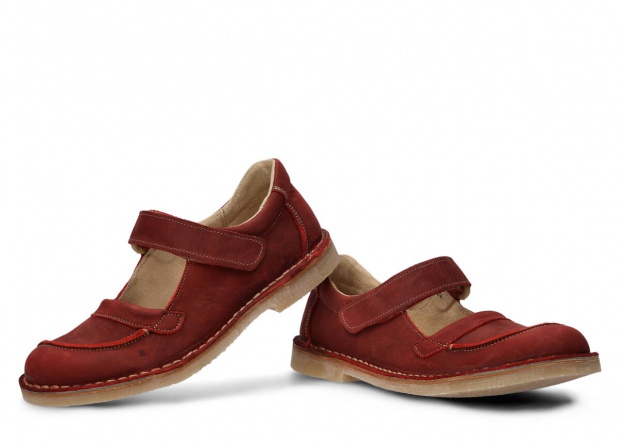 Dámské polobotky NAGABA 131 TOBE červená crazy kožené