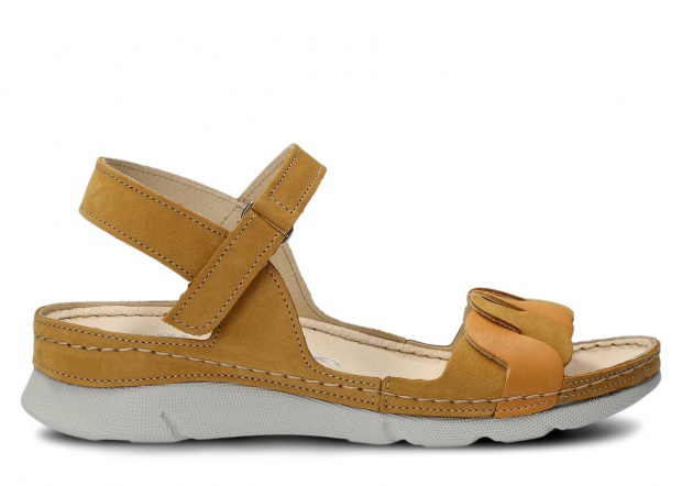 Dámské sandály NAGABA 101 žlutá samuel kožené