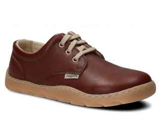 Dámské široké polobotky NAGABA 630 rudá plnolící kůže