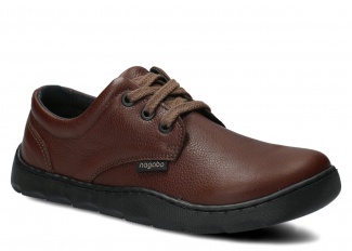 Dámské široké polobotky NAGABA 630 hnědá rustic kožené