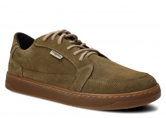 Pánské široké polobotky NAGABA 480 olivová velur kožené